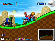 Флеш игра онлайн Mario Vs Sonic Racing